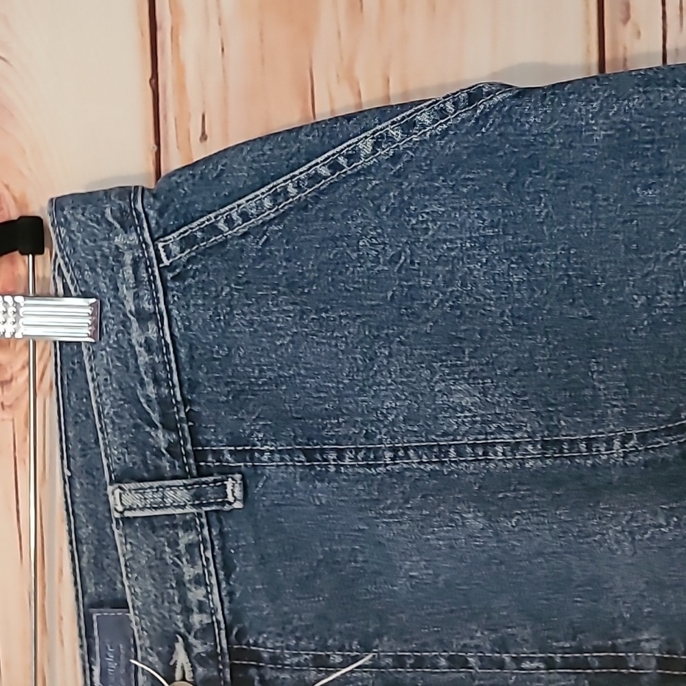 UPCYCLED ☆ HANDMADE "WRANGLER FOR WOMEN" High Waisted Classic Denim Skirt~ W 32" - Picture 4 of 9